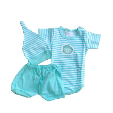 SET EN CAJA CON BODY RAYADO MICKY BABY