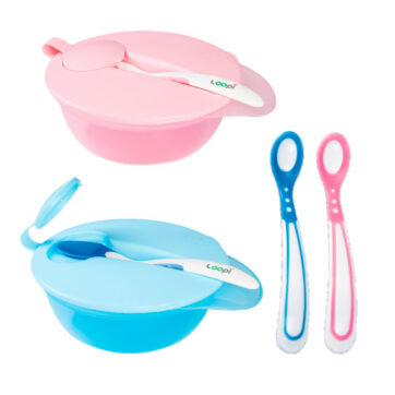 SET PLATO CON CUBIERTOS TERMICOS LOOPI