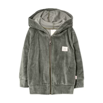 CAMPERA LISA CON CAPUCHA PLUSH NARANJO