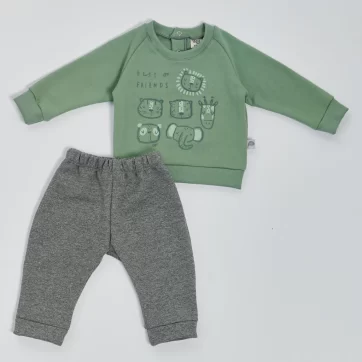 CONJUNTO FRISA CON BUZO ANIMALES FRIENDS YABY