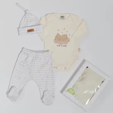 SET 3 PIEZAS ALGODON  CON BODY YABY