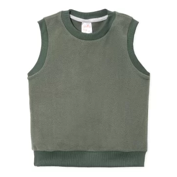 CHALECO POLAR LISO NARANJO