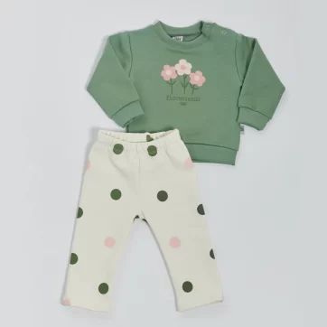 CONJUNTO BUZO FRIZA FLORECIENDO YABY
