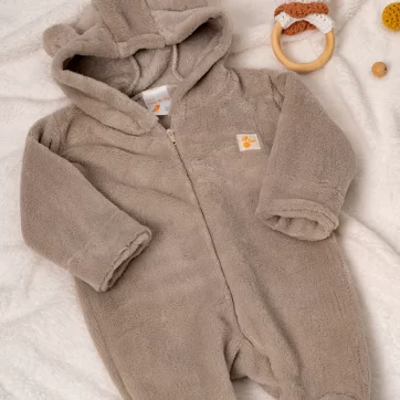 ENTERITO PELUCHE CON OREJAS NARANJO
