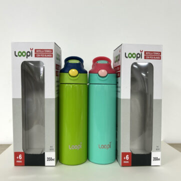 BOTELLA TERMICA CON PICO BLANCO LOOPI