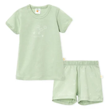 PIJAMA MANGA CORTA HONGOS NARANJO