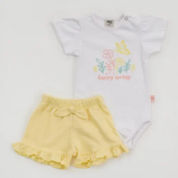 CONJUNTO BODY Y  SHORT HAPPY SPRING YABY
