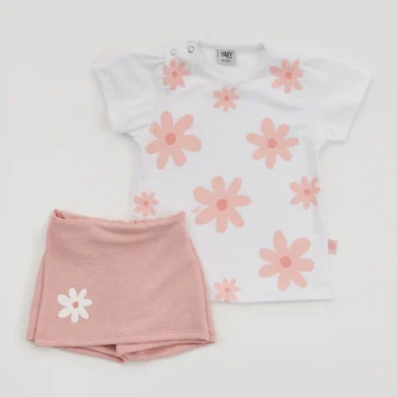 CONJUNTO REMERA Y SHORT POLLERA YABY