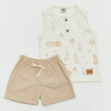 CONJUNTO SHORT Y MUSCULOSA BAMBULA PLAYA YABY